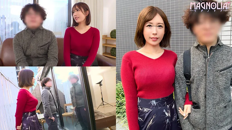 『清楚な人妻限定!マジックミラー越しに居る旦那の前でノーハンドコンドーム装着チャレンジ!』押しに弱い巨乳人妻!肉厚な尻に敏感マ●コ!旦那の視線を気にしながらも快感には抗えない!遂にはゴムを外して禁断の生ハメ不倫セックス!【街角素人モニタリング…彩奈リナ サンプル画像1