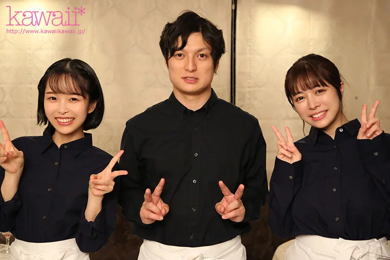 「わたしたち2人…どっちとHしたいかちゃんと選んで！」終電なくなりバイト女子2人の部屋に…豊満爆乳と華奢美乳のWボディに興奮した僕は後先考えず一晩中モウレツにハメ狂った... ひなたなつ 羽月乃蒼 サンプル画像1